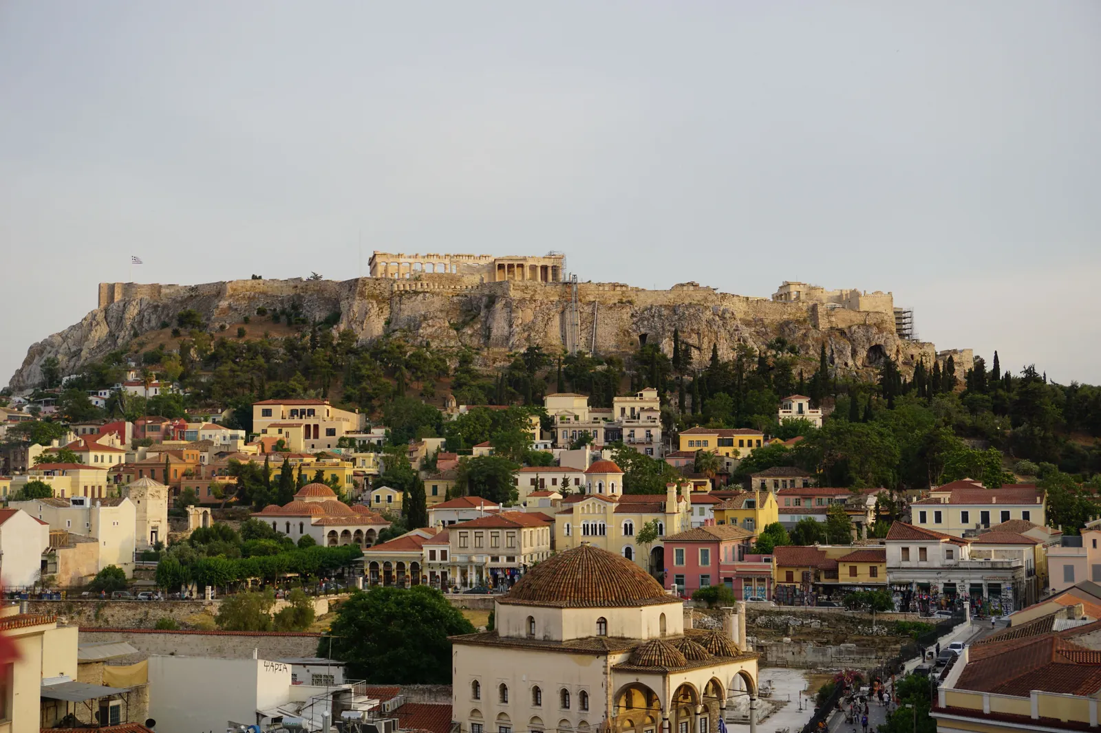 Blick über Athen zur Akropolis